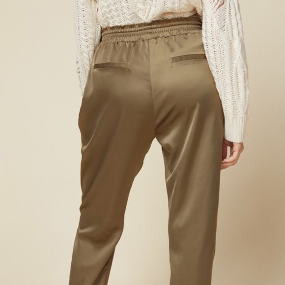 NWT Premium solid olive satin joggers - Picture 5 of 5